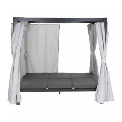 Siena Garden Sofabett „Waikiki“, mehrfach verstellbar, anthrazit/grau