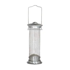 Siena Garden Vogelfuttersäule Aluminium Line für Nüsse 24 cm