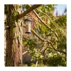 Siena Garden Vogelfuttersäule „Steel Line“ für Nüsse, 20 cm