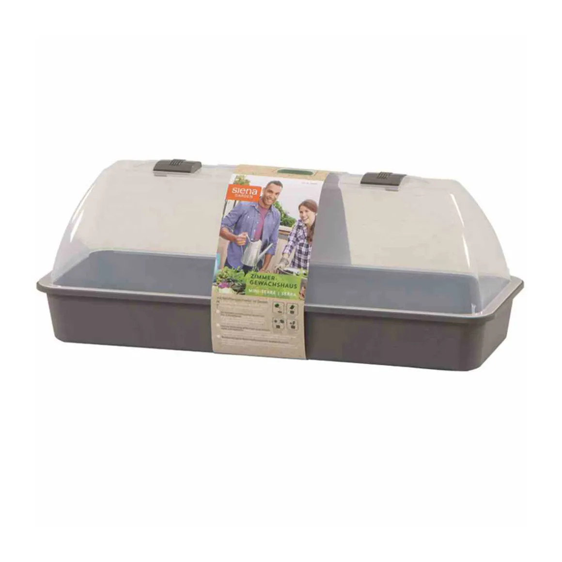 Siena Garden Zimmergewächshaus 54 x 20 cm anthrazit