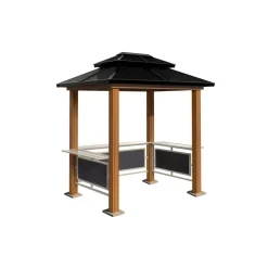 Sojag Pavillon BBQ Maui 158x249x278cm Holzoptik