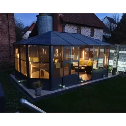 Sojag Pavillon Kaltwintergarten Charleston 1212 383,6x383,6x280,89cm Anthrazit