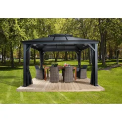 Sojag Pavillon Mykonos 1012 inkl. Moskitonetz 299x364x291cm Basaltgrau