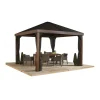 Sojag Pavillon Valencia 1212 inkl. Moskitonetz 364,3x364,3x310cm Holzoptik