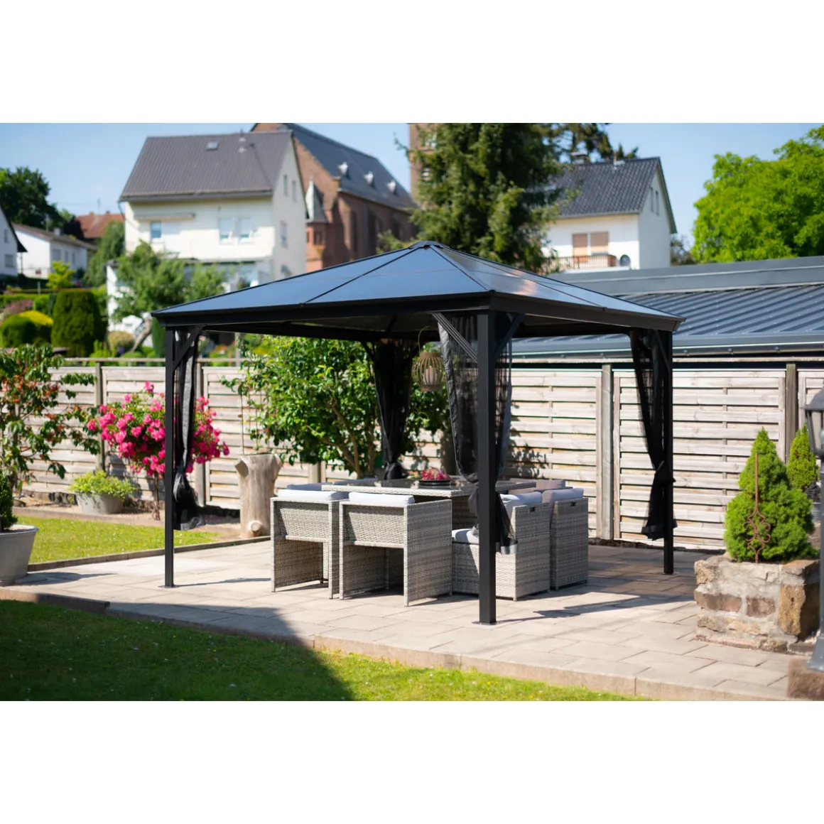 Sojag Pavillon Verona 1010 inkl. Moskitonetz 298,3x298,3x261cm Anthrazit