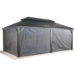 Sojag Vorhang-Set für Messina 1220 Dunkelgrau