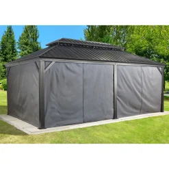 Sojag Vorhang-Set für Messina 1220 Dunkelgrau