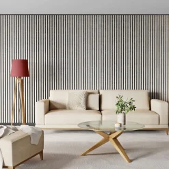 Specht Ambiente Akustikpaneel, Eiche weiß, 250x30x1,1 cm