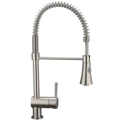 Spiralfeder-Spültischarmatur Cornwall Niederdruck Edelstahloptik