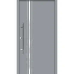 SplenDoor Premium-Haustür Passivedoor Kalmar energiesparend grau 110 x 210 cm links