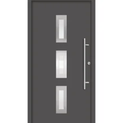 SplenDoor Premium-Haustür Passivedoor Aalborg energiesparend anthrazit 100 x 200 cm rechts