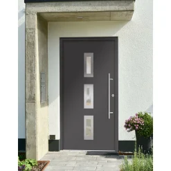 SplenDoor Premium-Haustür Passivedoor Aalborg energiesparend anthrazit 100 x 200 cm rechts