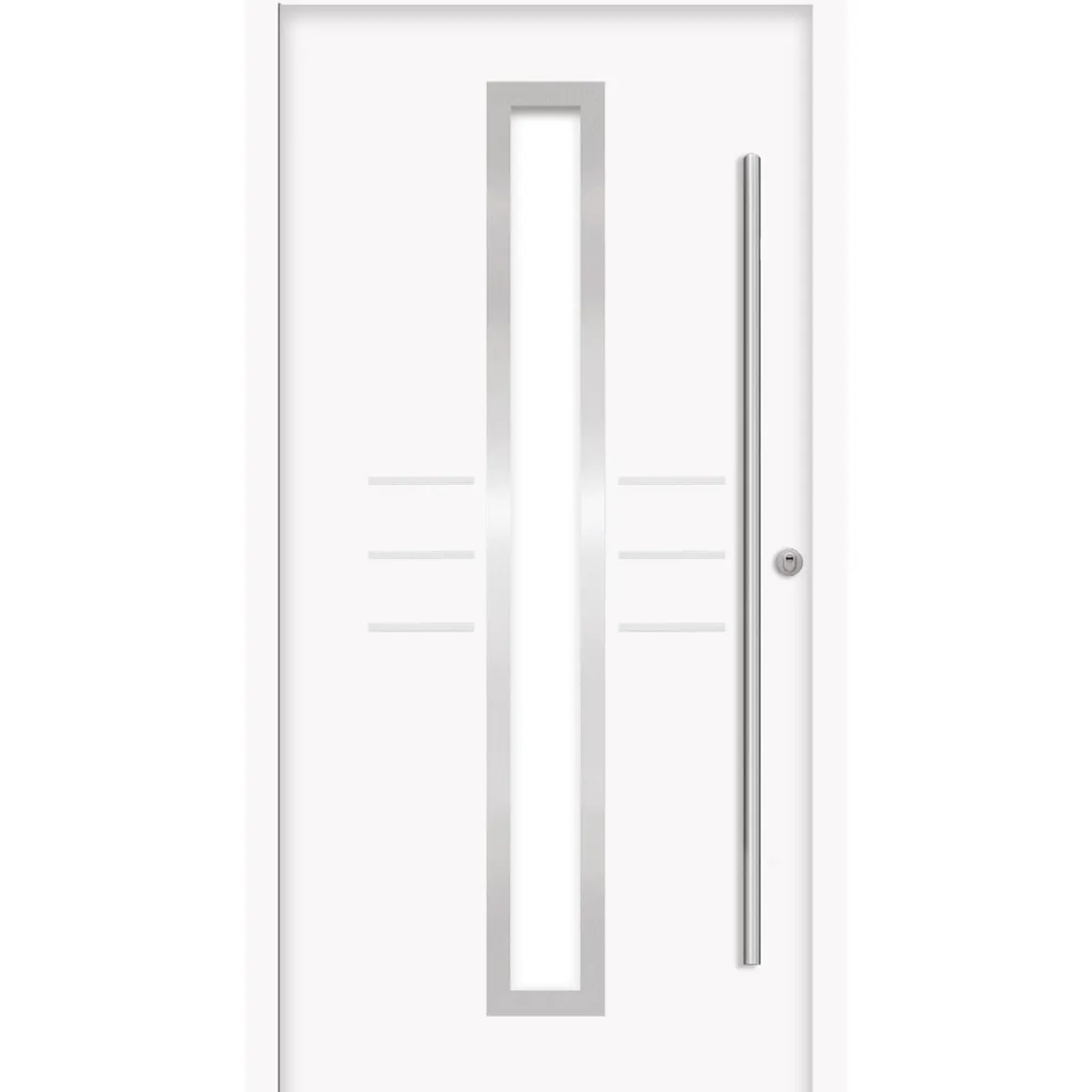 SplenDoor Premium-Haustür Passivedoor Lund RC2 energiesparend einbruchsicher weiss 110 x 210 cm rechts