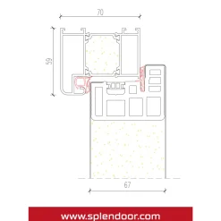 SplenDoor Premium-Haustür Passivedoor Lund RC2 energiesparend einbruchsicher nussbaum 110 x 210 cm links