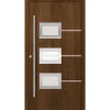 SplenDoor Premium-Haustür Passivedoor Bergen energiesparend nussbaum 100 x 210 cm links
