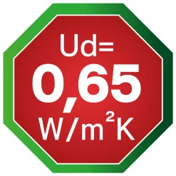 SplenDoor Premium-Haustür Passivedoor Ribe RC2 energiesparend einbruchsicher weiss 100 x 210 cm links