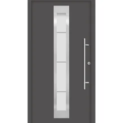SplenDoor Premium-Haustür Passivedoor Malmo RC2 energiesparend einbruchsicher anthrazit 110 x 210 cm rechts