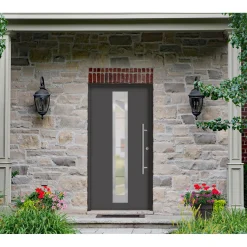 SplenDoor Premium-Haustür Passivedoor Malmo RC2 energiesparend einbruchsicher anthrazit 110 x 210 cm rechts