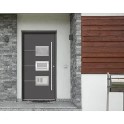 SplenDoor Premium-Haustür Passivedoor Bergen RC2 energiesparend einbruchsicher anthrazit 100 x 200 cm rechts