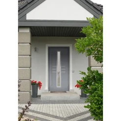 SplenDoor Premium-Haustür Passivedoor Lund energiesparend grau 100 x 200 cm links