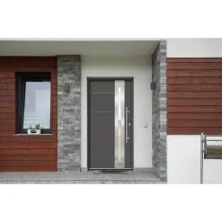 SplenDoor Premium-Haustür Passivedoor Eksjo energiesparend anthrazit 110 x 210 cm rechts