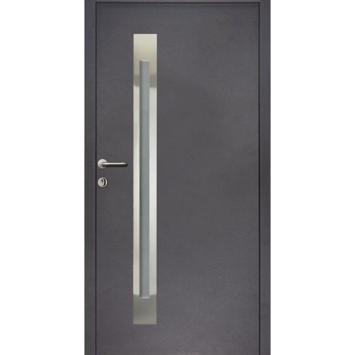 SplenDoor Sicherheits-Nebeneingangstuer NS4 RC2 98x198 Anthrazit links