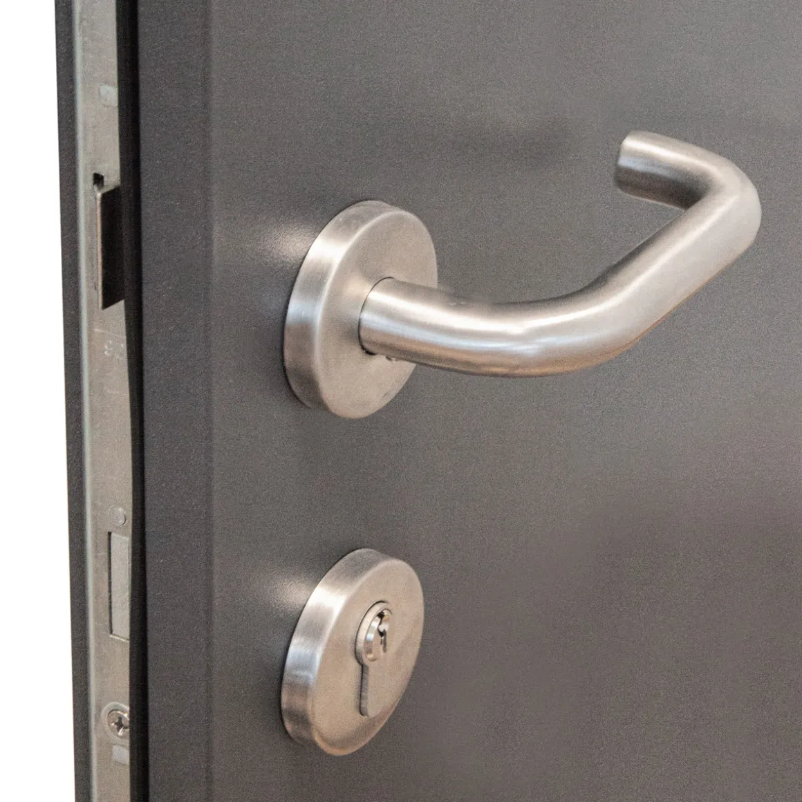 SplenDoor Sicherheits-Nebeneingangstuer NS4 RC2 98x198 Anthrazit links