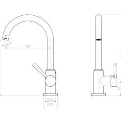 Spültischarmatur Carlon Edelstahloptik