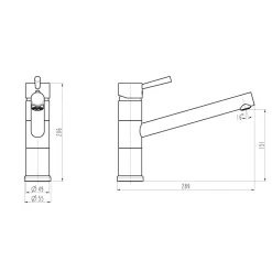 Spültischarmatur Unicorn Niederdruck chrom