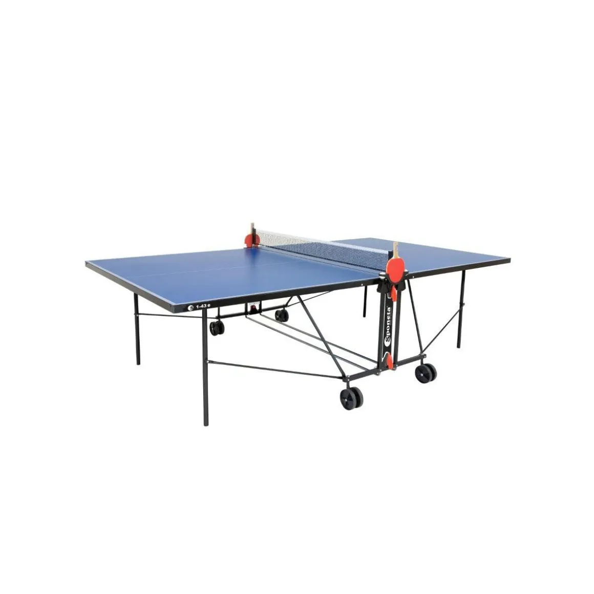Sponeta Tischtennisplatte S 1-43 e Blau Outdoor wetterfest klappbar fahrbar