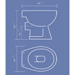 Stand WC Tiefspüler weiß