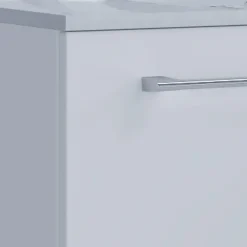 Stand-Waschplatz 80 cm 2-teilig 3 Schubfächer weiß