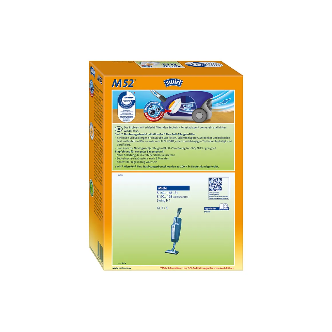 Staubsauger-Beutel M 52 EcoPor