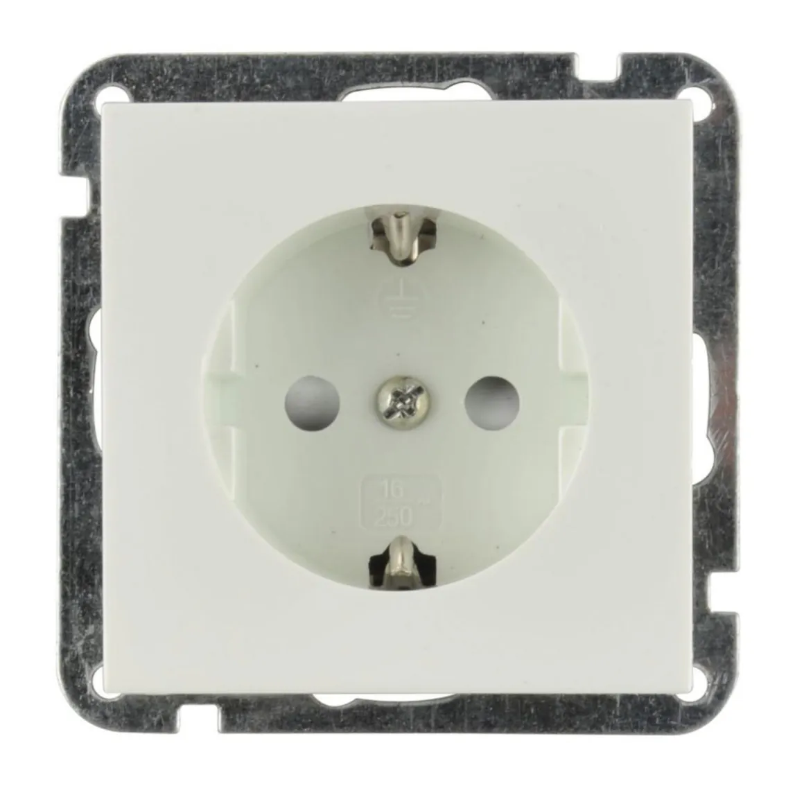 Steckdose mit Kindersicherung Melbourne alpinweiß Serie 701