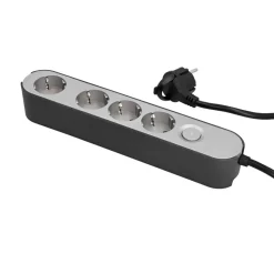 Steckdosenleiste GREENLINE silber/anthrazit