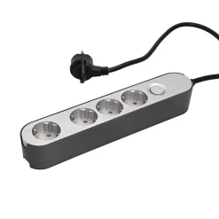 Steckdosenleiste GREENLINE silber/anthrazit