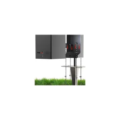 Steckdosensäule ORIO 2fach IP44 Eisen-gebürstet