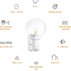 Steinel Aussensensorleuchte L 560 S weiss