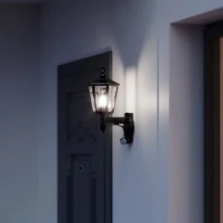 Steinel Klassische Außenleuchte L 15 S mit Bewegungsmelder Schwarz