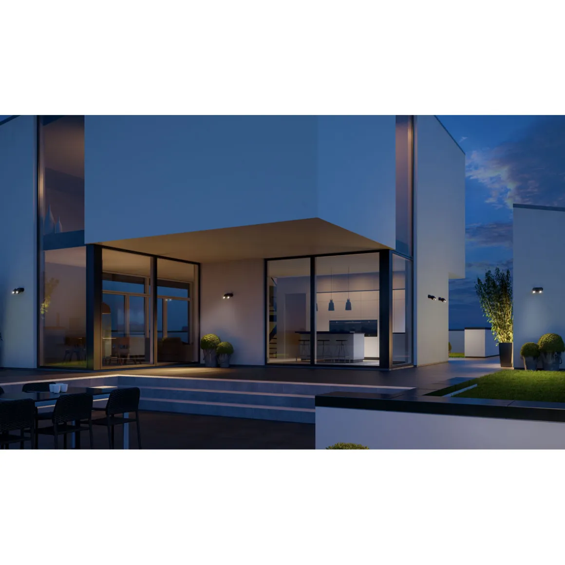 Steinel LED-Außenstrahler mit Bewegungsmelder Spot DUO S anthrazit