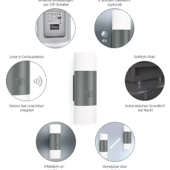 Steinel LED-Sensor-Außenleuchte L 910 S Up-/Downlight anthrazit