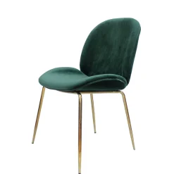 Stuhl „Charlize 110“, 2er-Set, grün/Messing