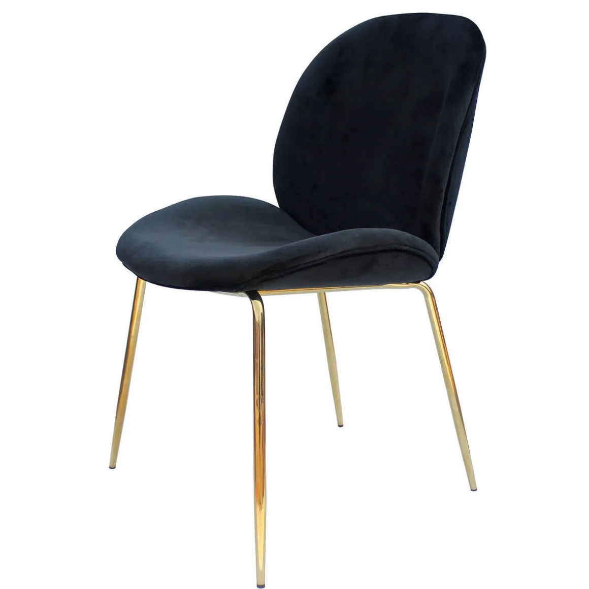 Stuhl „Charlize 110“, 2er-Set, schwarz/Messing