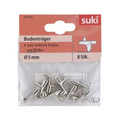 Suki Bodenträger Stahl Durchmesser 0,5 x 0,8 cm vernickelt 8 Stück