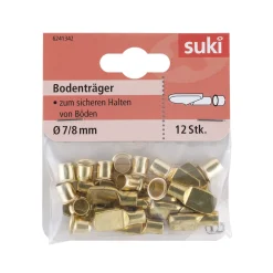 Suki Bodenträger Stahl Durchmesser 0,8 x 0,8 cm vermessingt 12 Stück