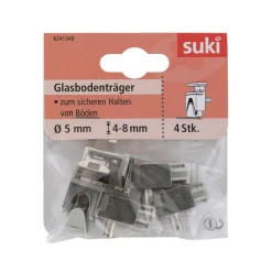 Suki Bodenträger Stahl/Kunststoff Durchmesser 0,5 x 0,8 cm vernickelt 4 Stück