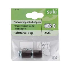 Suki Einbohrmagnetschnäpper 3kg braun 2 Stück