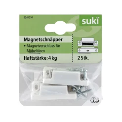 Suki Magnetschnäpper bewegliche Gegenplatte weiß 2 Stück
