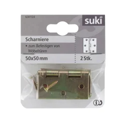 Suki Scharnier Stahl 5 x 5 cm käntige Ausführung 2 Stück