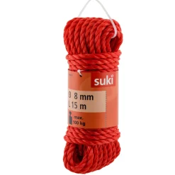 Suki Seil gedreht 8 mm 15m rot